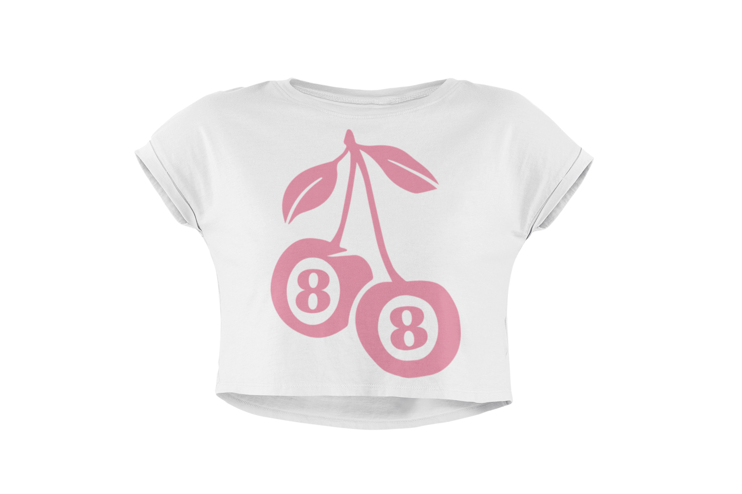 8 Ball Cherries Crop Top