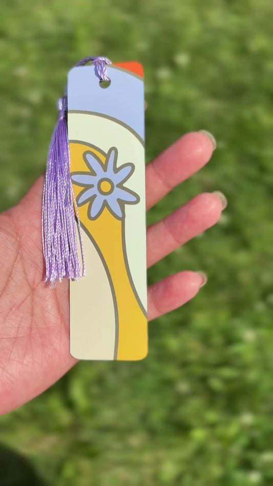 Purple Petal | Aluminum Bookmark with Tassel
